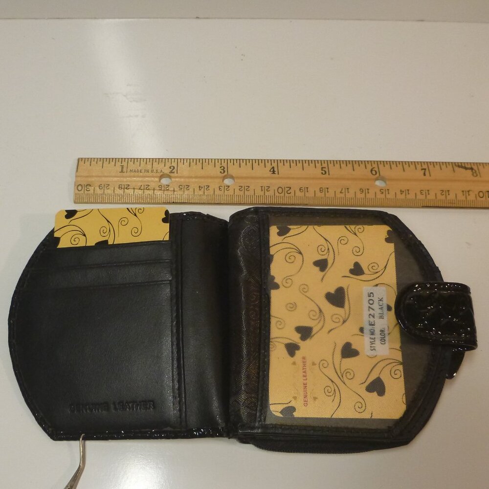 Vintage Black Crocodile-Embossed Leather Wallet - Picture 2 of 9
